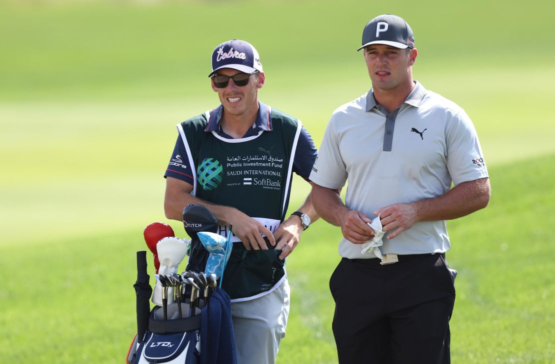 DeChambeau during a practice round prior to the Saudi International.