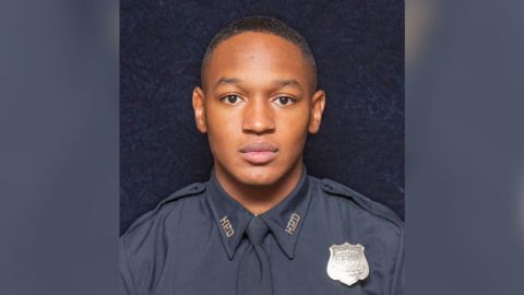 Officer Joshawua Mayfield has been patrolling the streets of Houston for roughly two weeks since he completed his field training in late January.   
