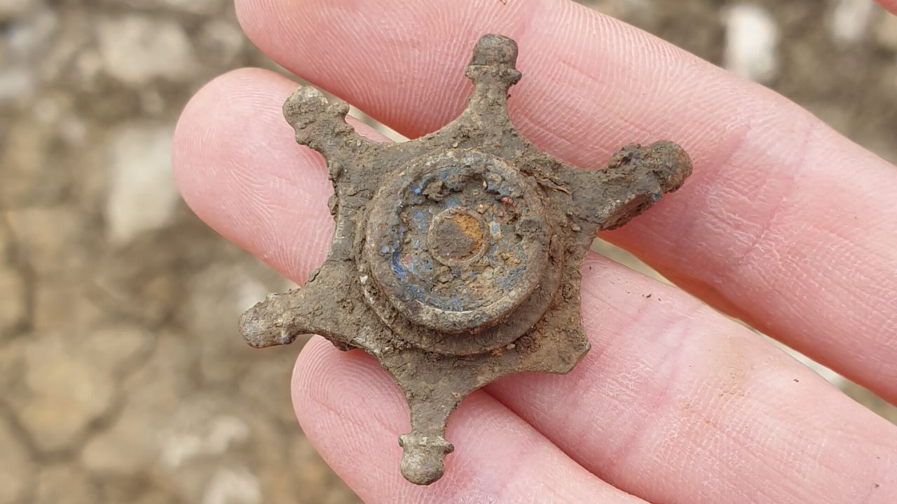 This Roman brooch was uncovered during archaeological excavations at Fleet Marston.