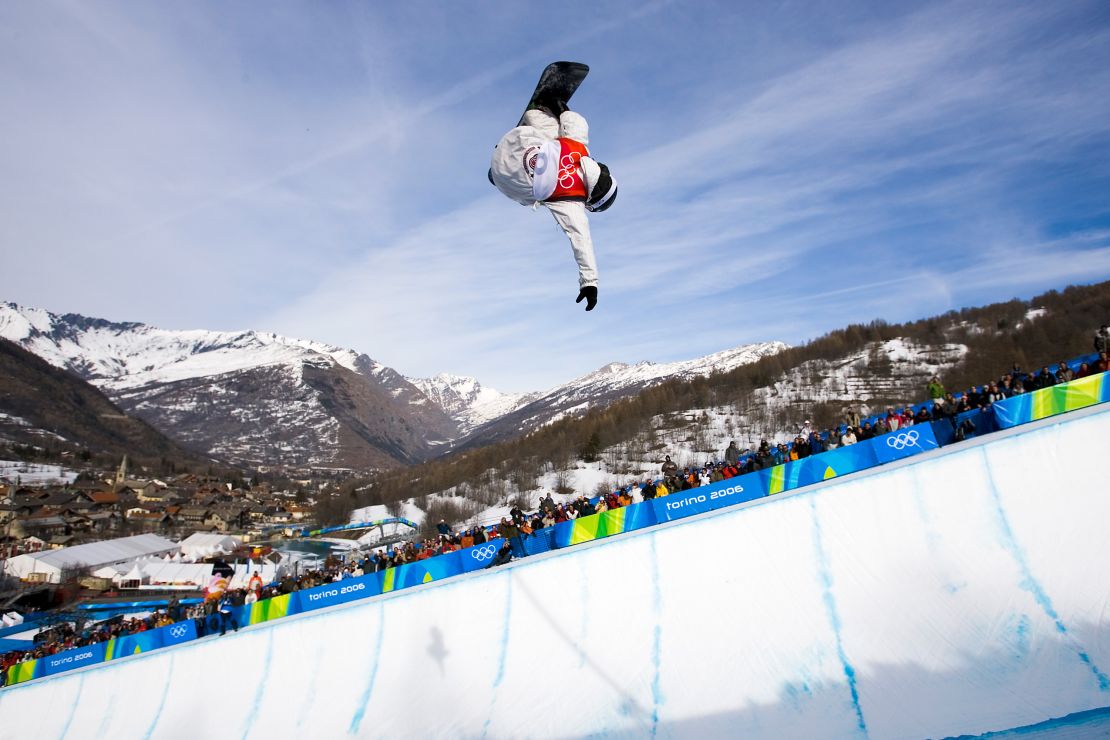 White competes at the Turin 2006 Winter Olympics when he won his first gold.