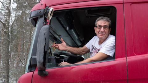 Peter Vujcic, a Serb truck driver, crossed the border from Russia on his way to Belgrade. "Everything will be fine," he said.