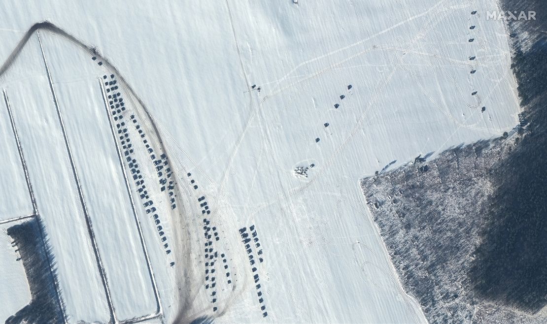 Maxar's satellite images show that for the first time several tent encampments have been created at Rechitsa.