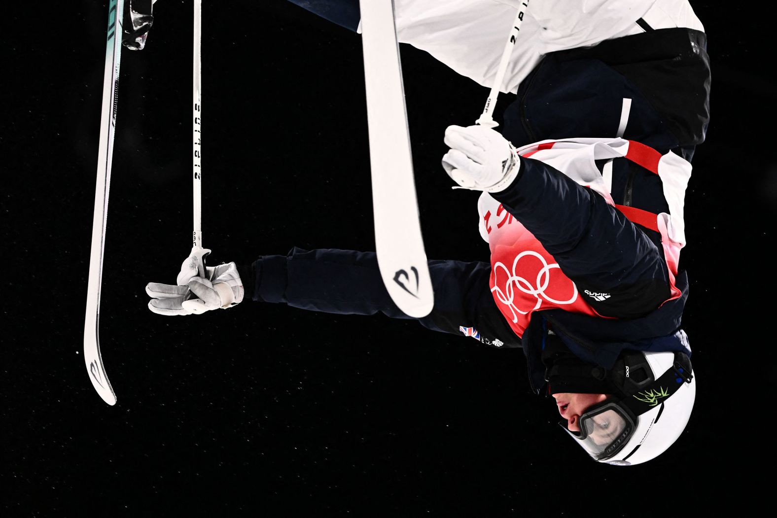 British freestyle skier Leonie Gerken Schofield competes in the women's moguls on February 6.