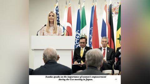 Another photo from the book shows Ivanka Trump, the former President's daughter who also served as an adviser.
