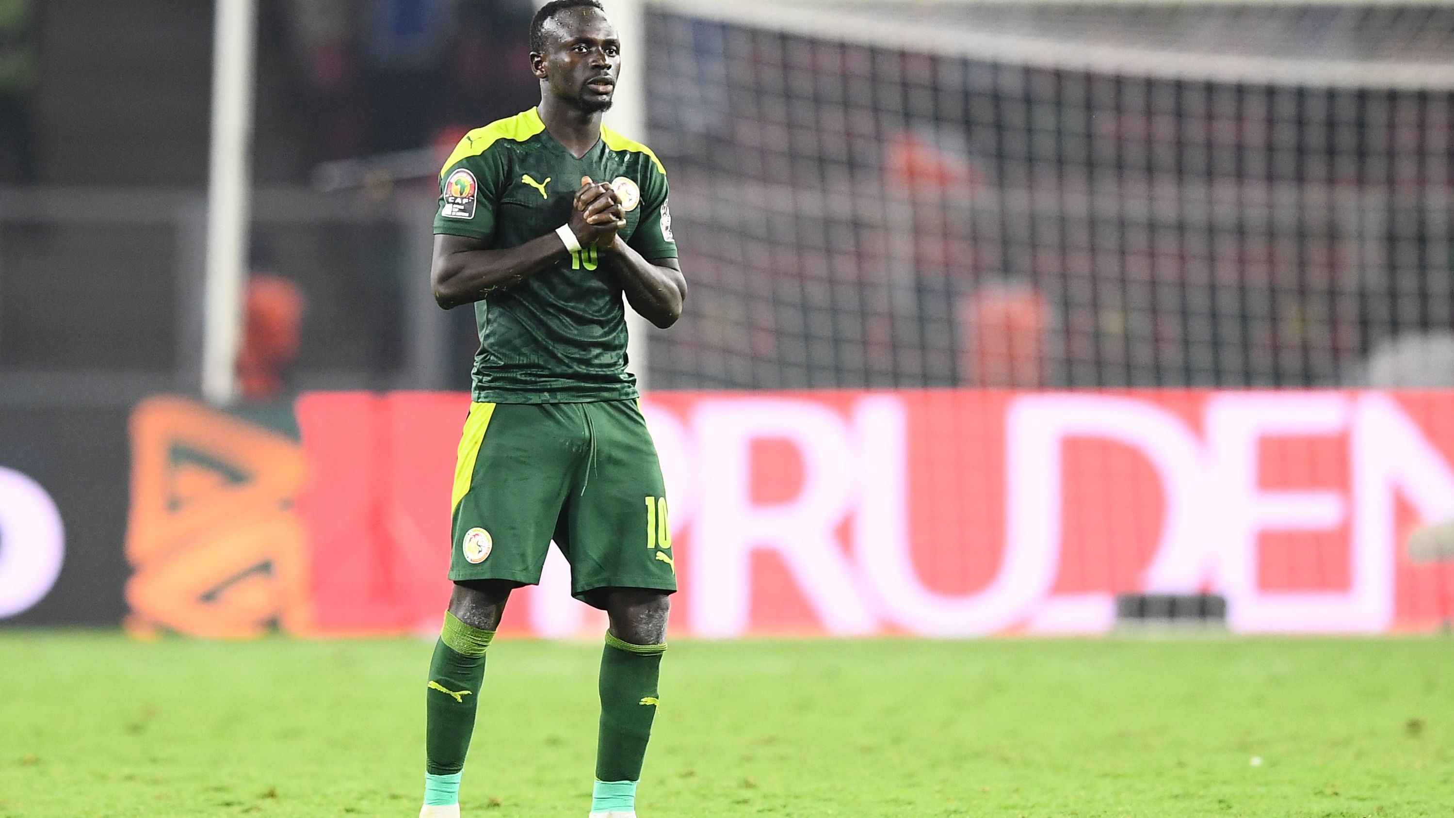 Senegal's forward Sadio Mane looks on ahead of a penalty shootout during the Africa Cup of Nations  final.