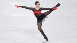 Kamila Valieva of Team ROC skates during a team figure skating event in Beijing last week. 