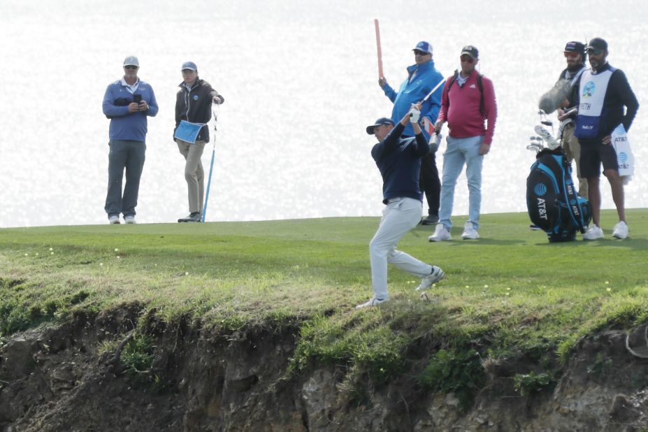 "I've never had a life and death situation on a shot before," said Spieth after his round.