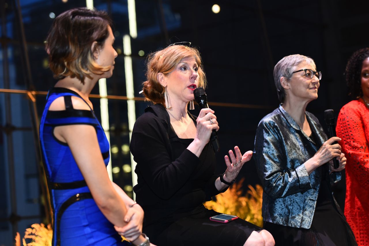 Vanesa Londoño, Elissa Schappell, Sigrid Nunez, and Tayari Jones attend The Ucross Foundation's Inaugural New York Gala & Awards Dinner at Jazz at Lincoln Center in 2018. 