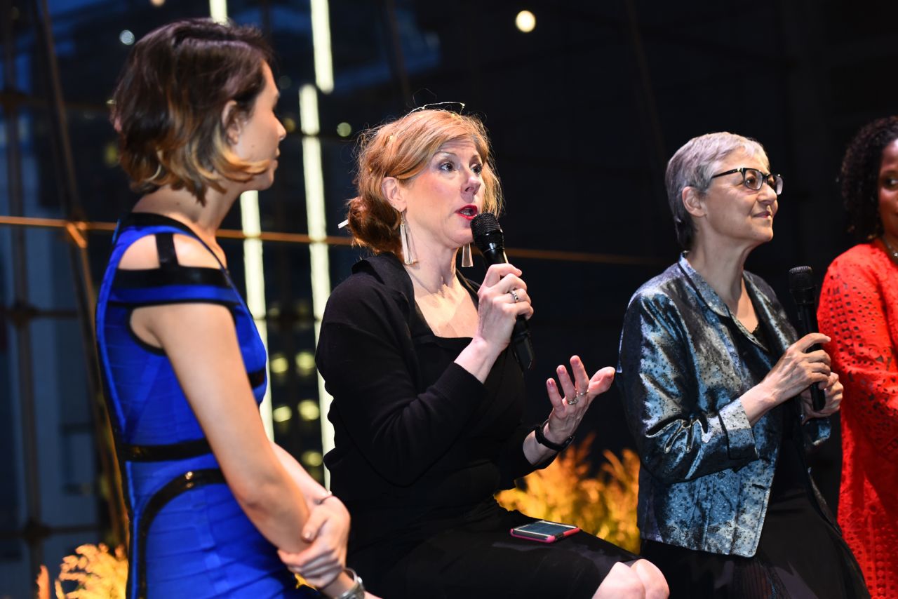 Vanesa Londoño, Elissa Schappell, Sigrid Nunez, and Tayari Jones attend The Ucross Foundation's Inaugural New York Gala & Awards Dinner at Jazz at Lincoln Center in 2018.