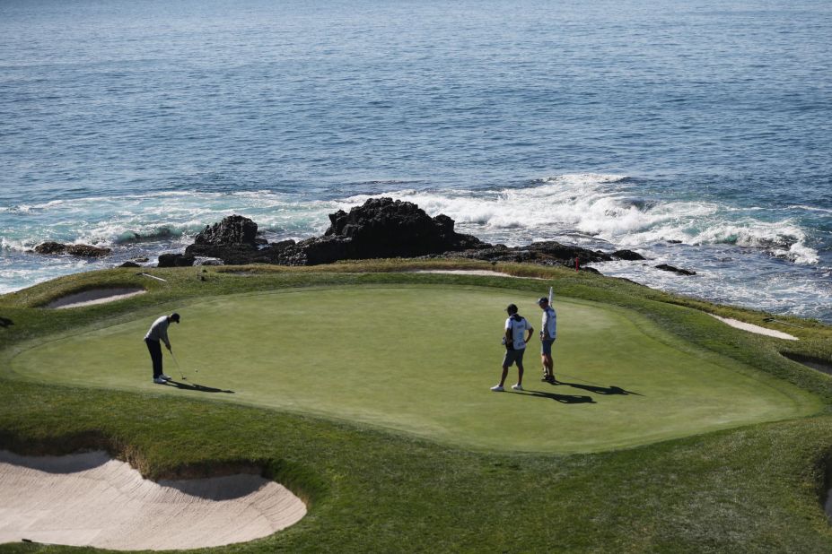 Pebble Beach Golf Links is renowned for its spectacular views.