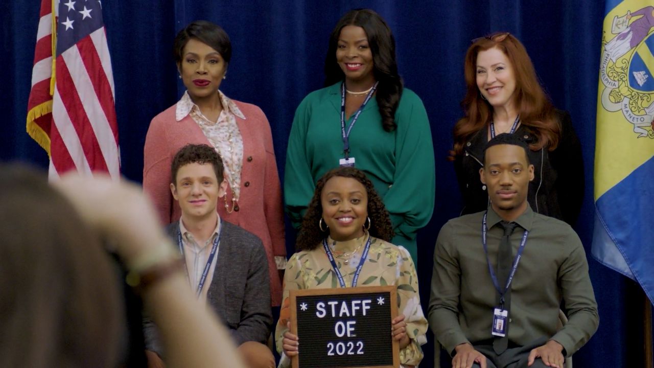 The cast of "Abbott Elementary" are shown.