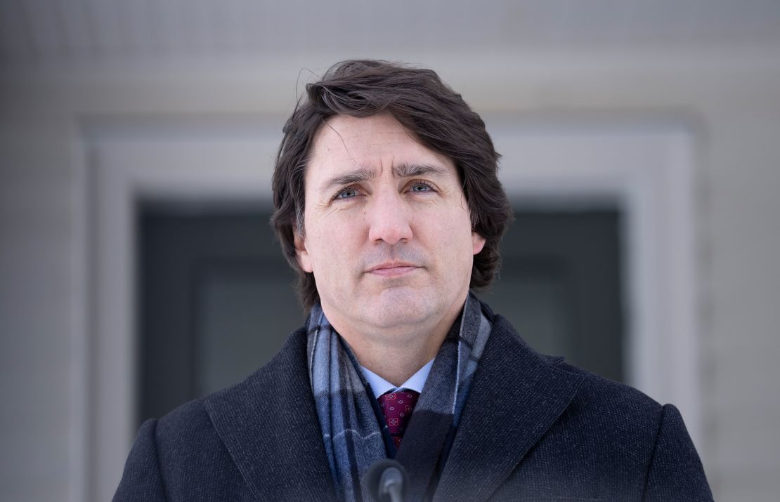 Canadian Prime Minister Justin Trudeau listens to a question from the media availability on January 31.