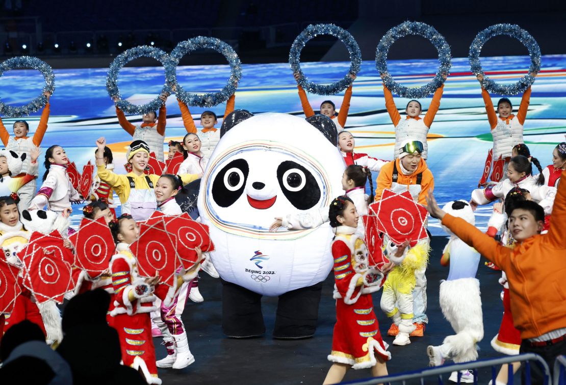 Dancers perform in the pre-show for the Beijing Winter Olympics opening ceremony at the National Stadium on February 4, 2022.