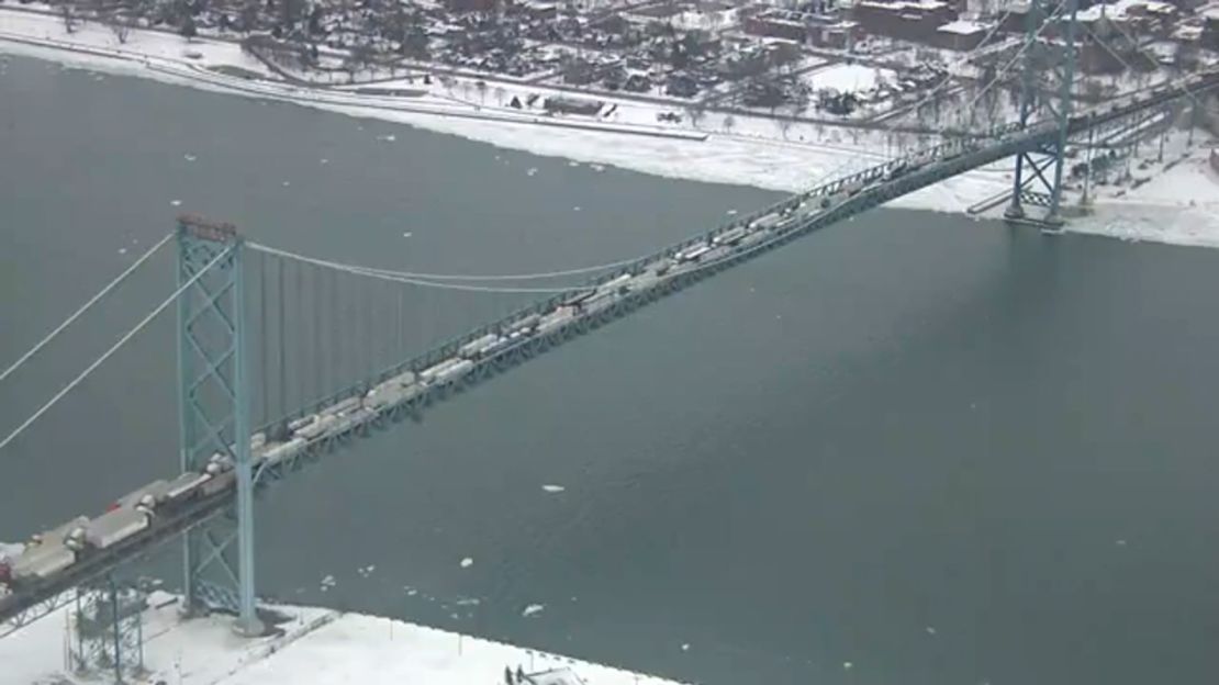 Demonstrations affected border wait times Monday at the Ambassador Bridge, Canada Border Services said.