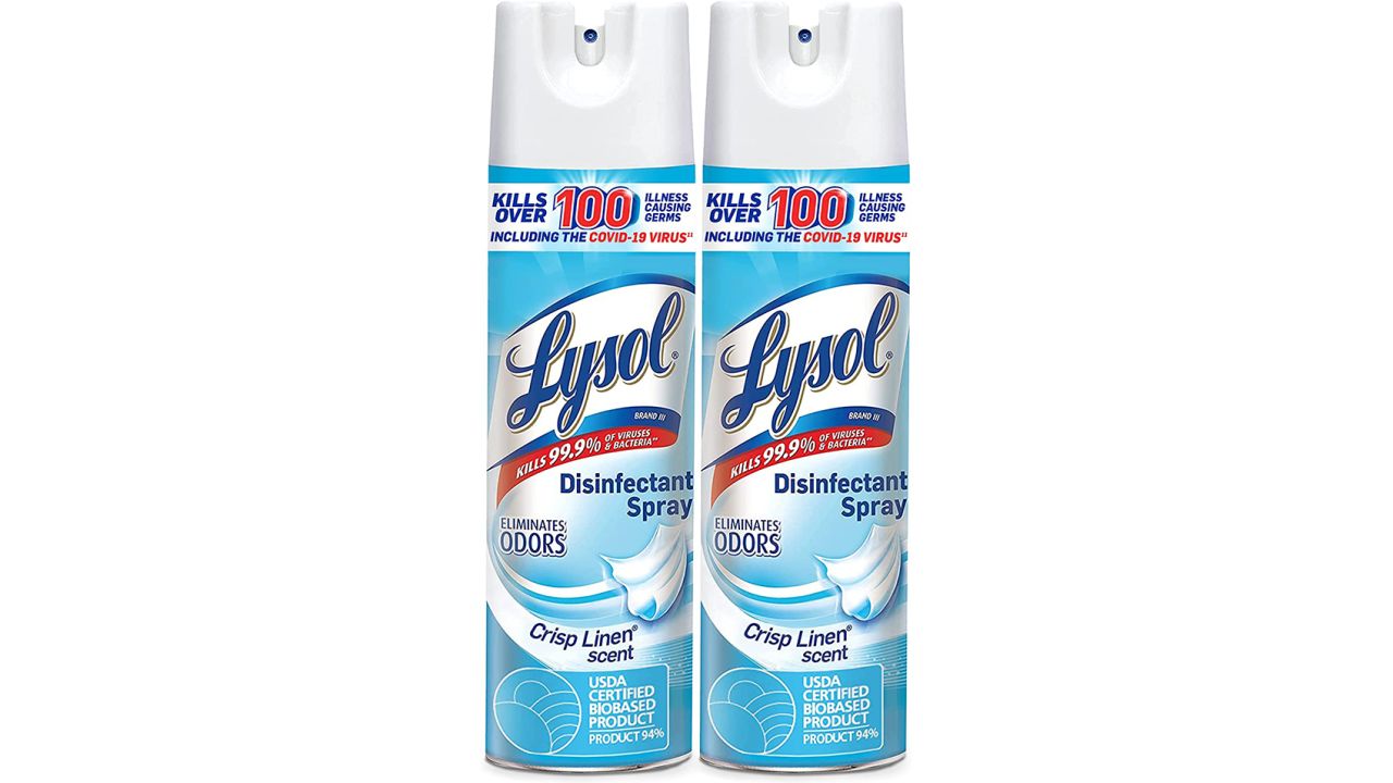 sick lysol disinfectant spray