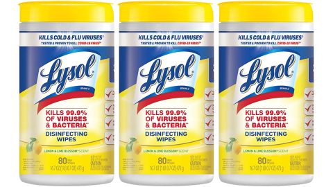 Lysol Disinfectant Wipes, 3 packs