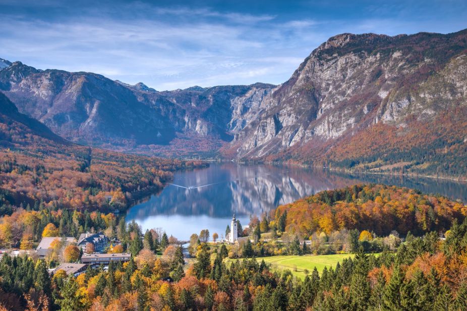 <strong>Lake Bohinj:</strong> Sheltered by forested mountains, Lake Bohinj's blue-green waters are an immensely peaceful place for lazy swims and laid-back paddling and kayaking. 