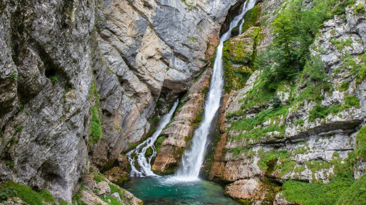 Savica Waterfall: The source of the Sava Bohinjka River.