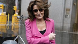 Former Alaska Gov. Sarah Palin leaves Federal court, on Feb. 4, 2022, in New York, following proceedings in her defamation case against The New York Times. 
