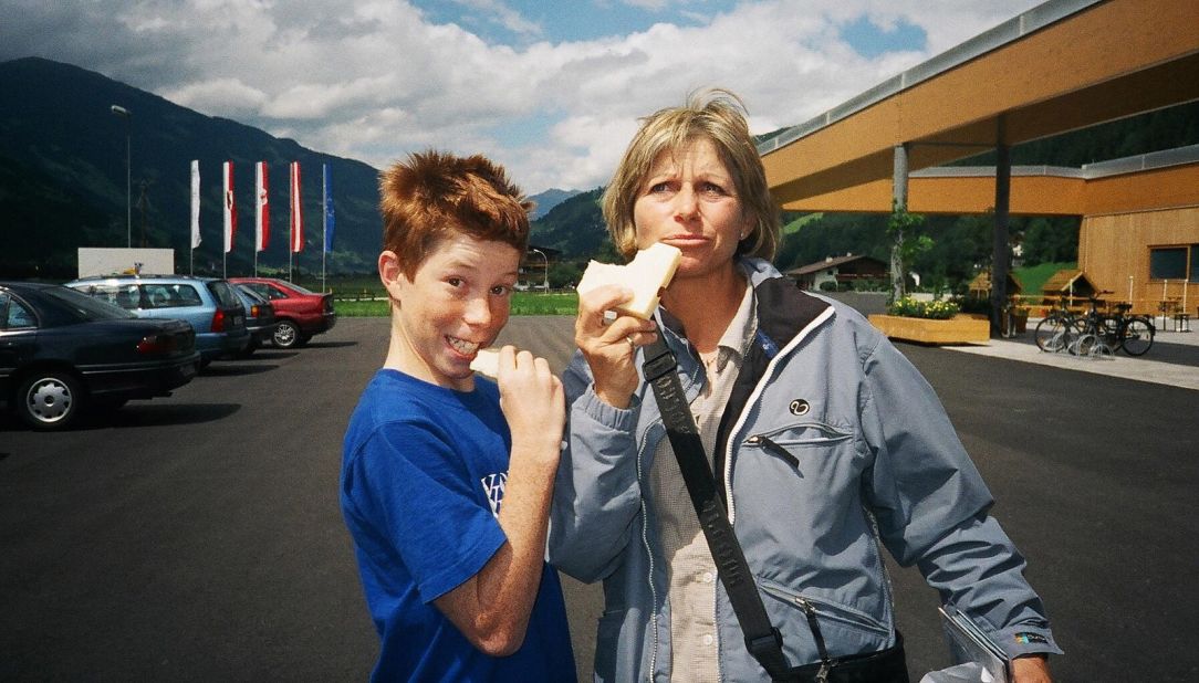 A young White is seen with his mother, Cathy, in this photo <a href="https://twitter.com/shaunwhite/status/333678787575312384" target="_blank" target="_blank">he posted on Twitter.</a> White was born in San Diego and grew up in nearby Carlsbad. His family would often travel to the San Bernardino Mountains. 