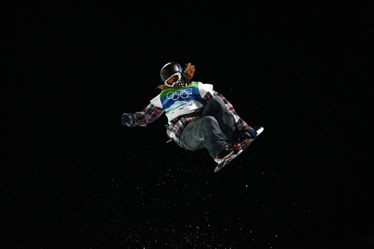 White competes on the halfpipe at the 2010 Winter Olympics in Vancouver, British Columbia.