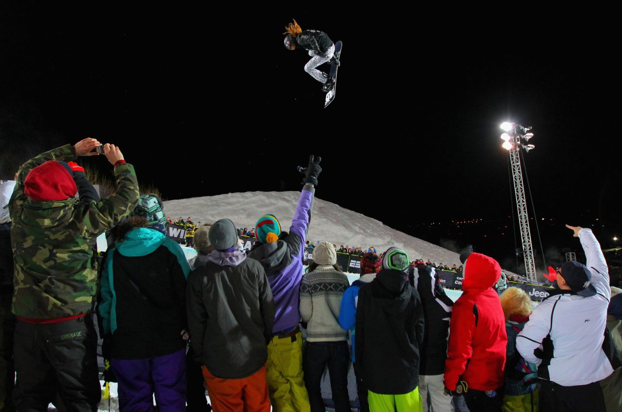 White soars above spectators during the Winter X Games in 2012. He received a perfect score of 100 -- the first time that had ever happened in Winter X Games history.