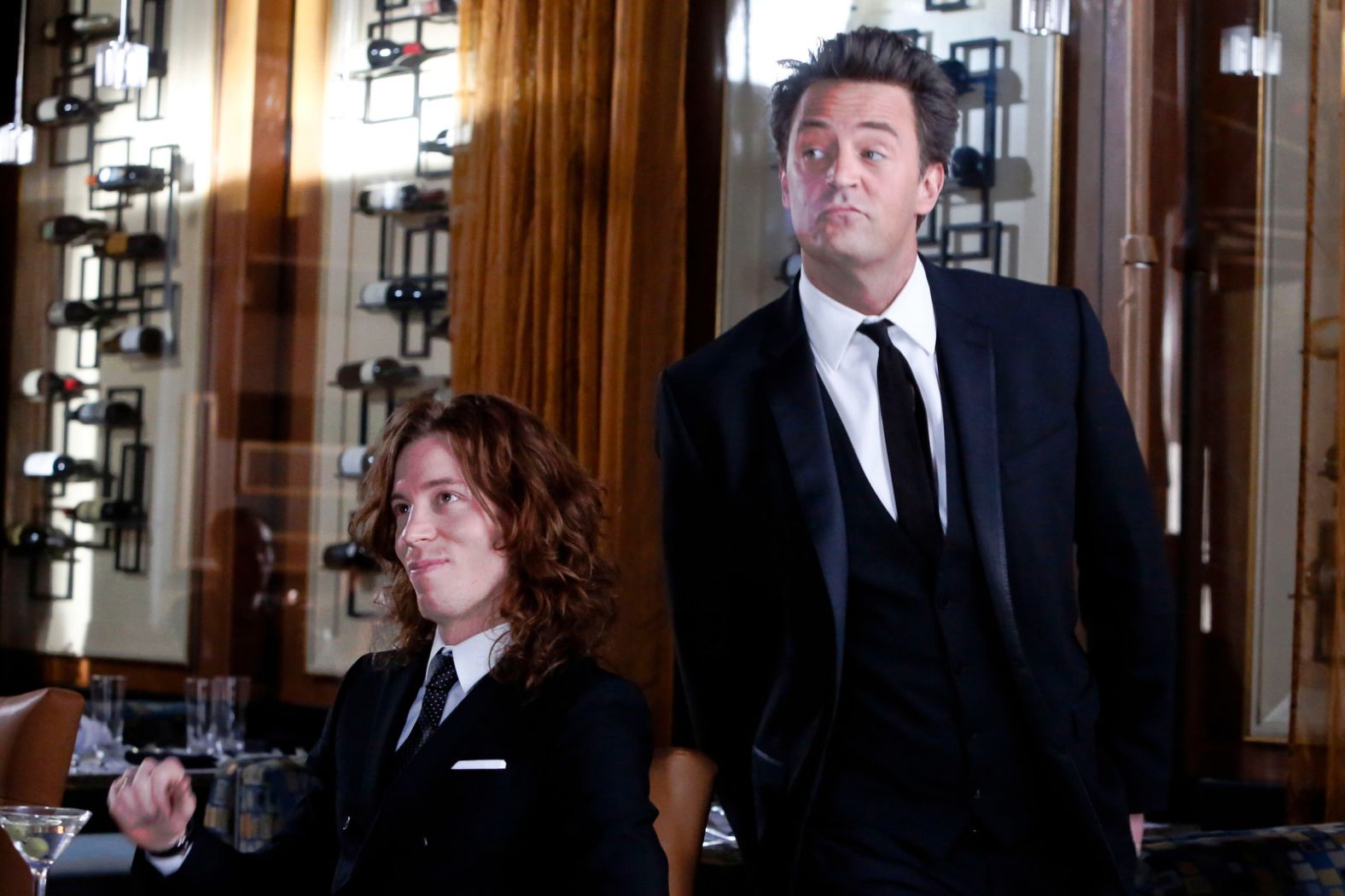 White plays himself in a scene with Matthew Perry on an episode of "Go On" in 2013.