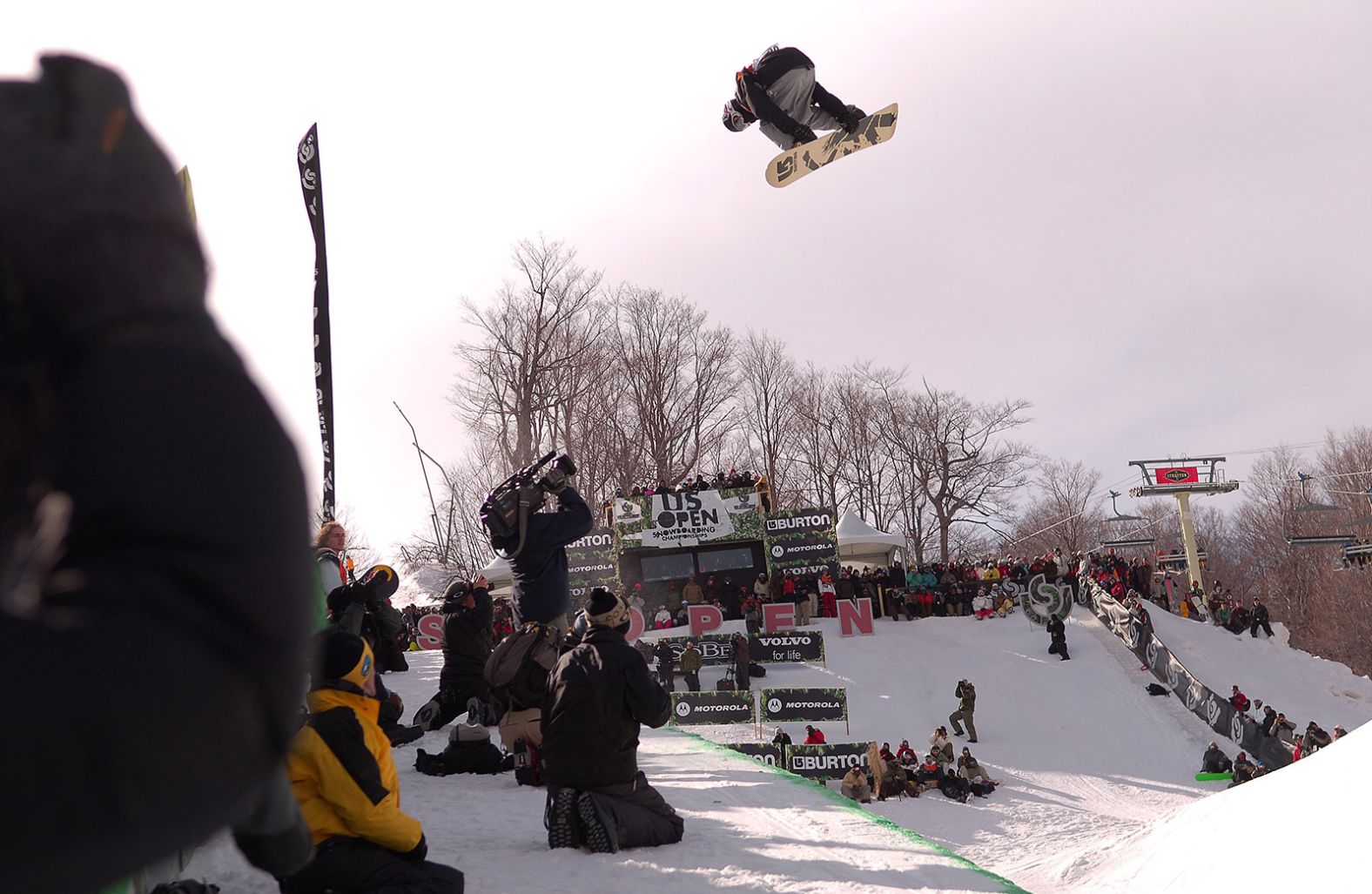 White competes on the halfpipe during the US Open Snowboarding Championships in 2006.