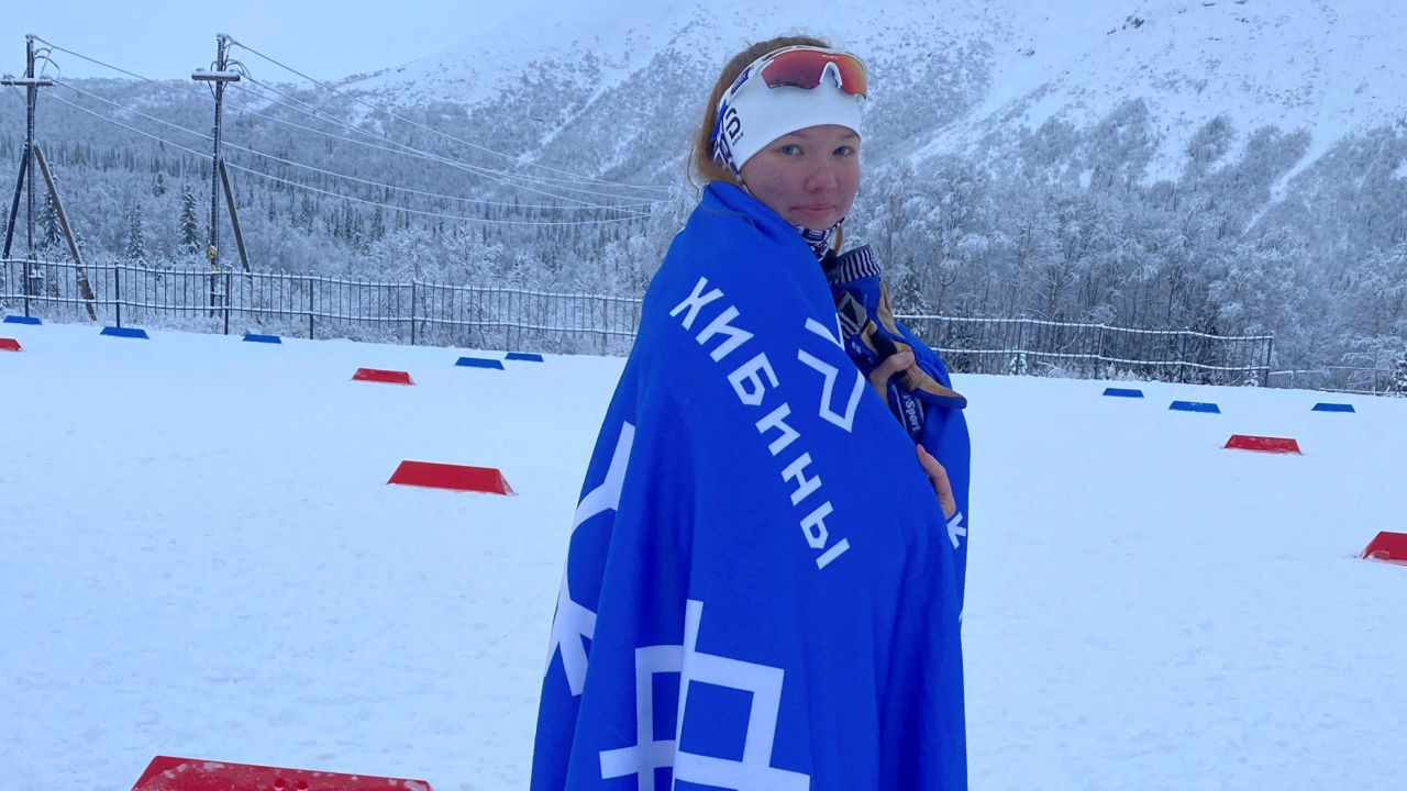 Belarusian cross-country skier Darya Dolidovich pictured in Kirovsk, Russia, November, 2021. 