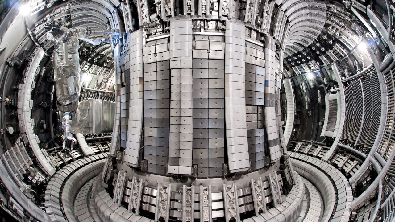 The core of the JET tokamak machine in Culham, England.