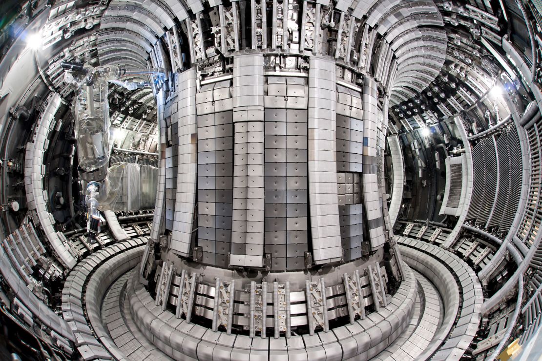 The core of the JET tokamak machine in Culham, England. 