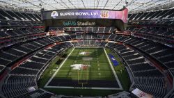 The interior of SoFi Stadium is seen days before the Super Bowl NFL football game Tuesday, Feb. 8, 2022, in Inglewood, Calif. The Los Angeles Rams are scheduled to play the Cincinnati Bengals in the Super Bowl on Sunday, Feb. 13. (AP Photo/Marcio Jose Sanchez)
