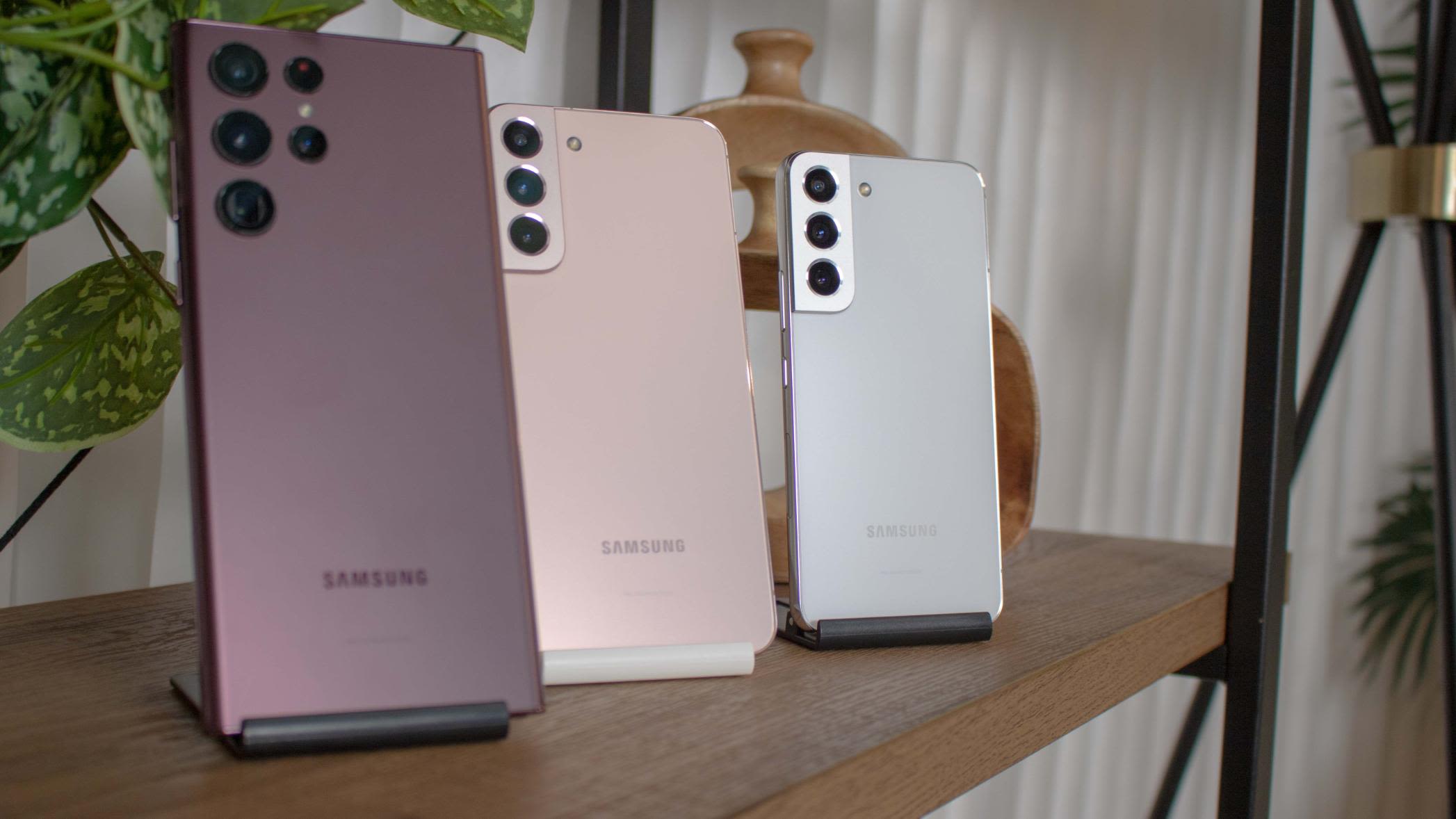 Modelos  Samsung Galaxy S22 5G versus S22+ 5G versus S22 Ultra 5G
