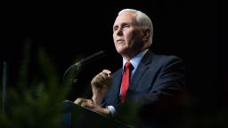 Former Vice President Mike Pence speaks to a crowd during an event sponsored by the Palmetto Family organization on April 29, 2021 in Columbia, South Carolina. The address was his first since the end of his vice presidency. 