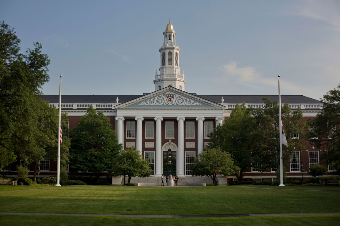 The Harvard University campus in Cambridge, Massachusetts. 
