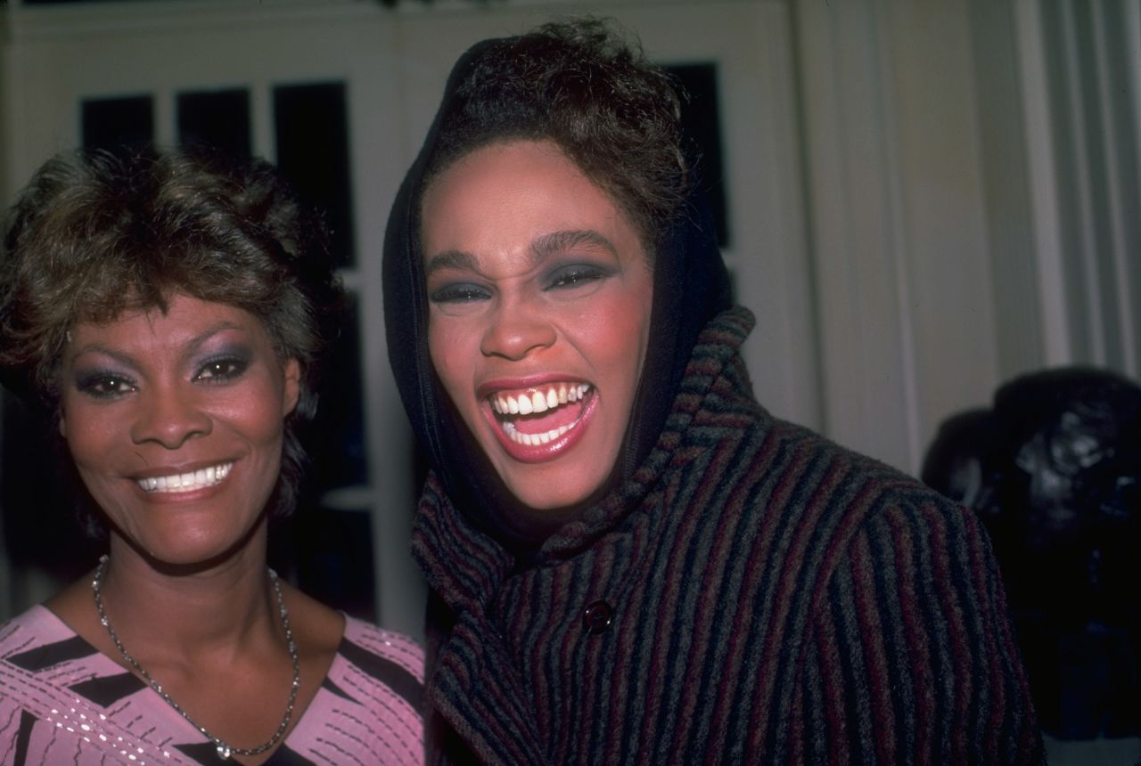 Dionne Warwick, left, with her cousin, Whitney Houston.
