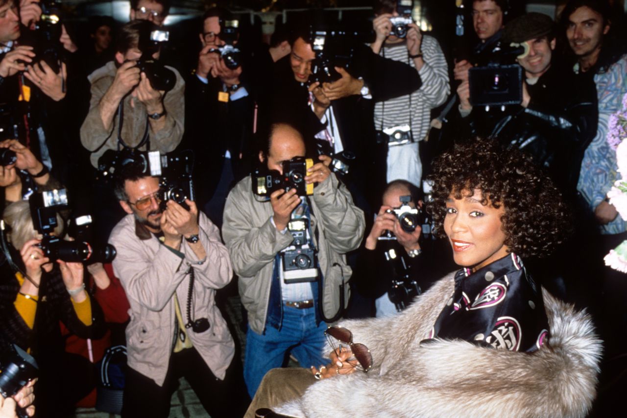 Whitney Houston arrives in London, England, ahead of her Moment of Truth World Tour.
