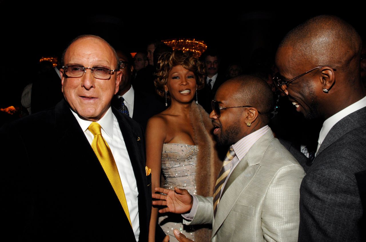 The music producer Clive Davis with Whitney Houston.