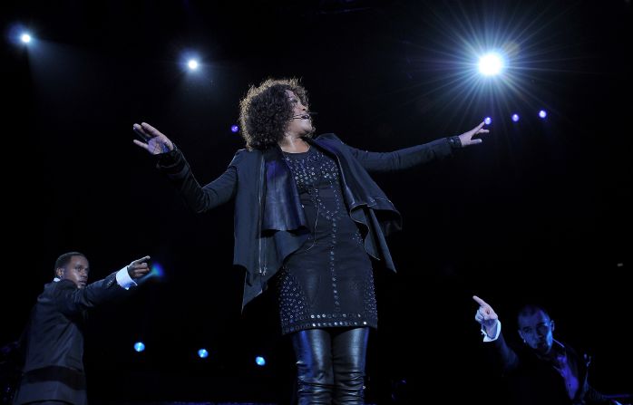 Whitney Houston performs at Mediolanum Forum in Milan, Italy, on May 3, 2010.