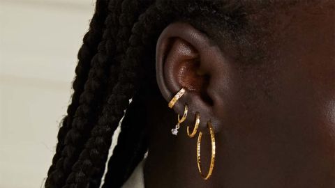 Octavia Elizabeth Petite Gabby 18-Karat Gold Hoop Earrings