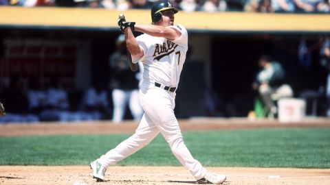 Jeremy Giambi, seen here with the Oakland A's in 2002, has died at 47.