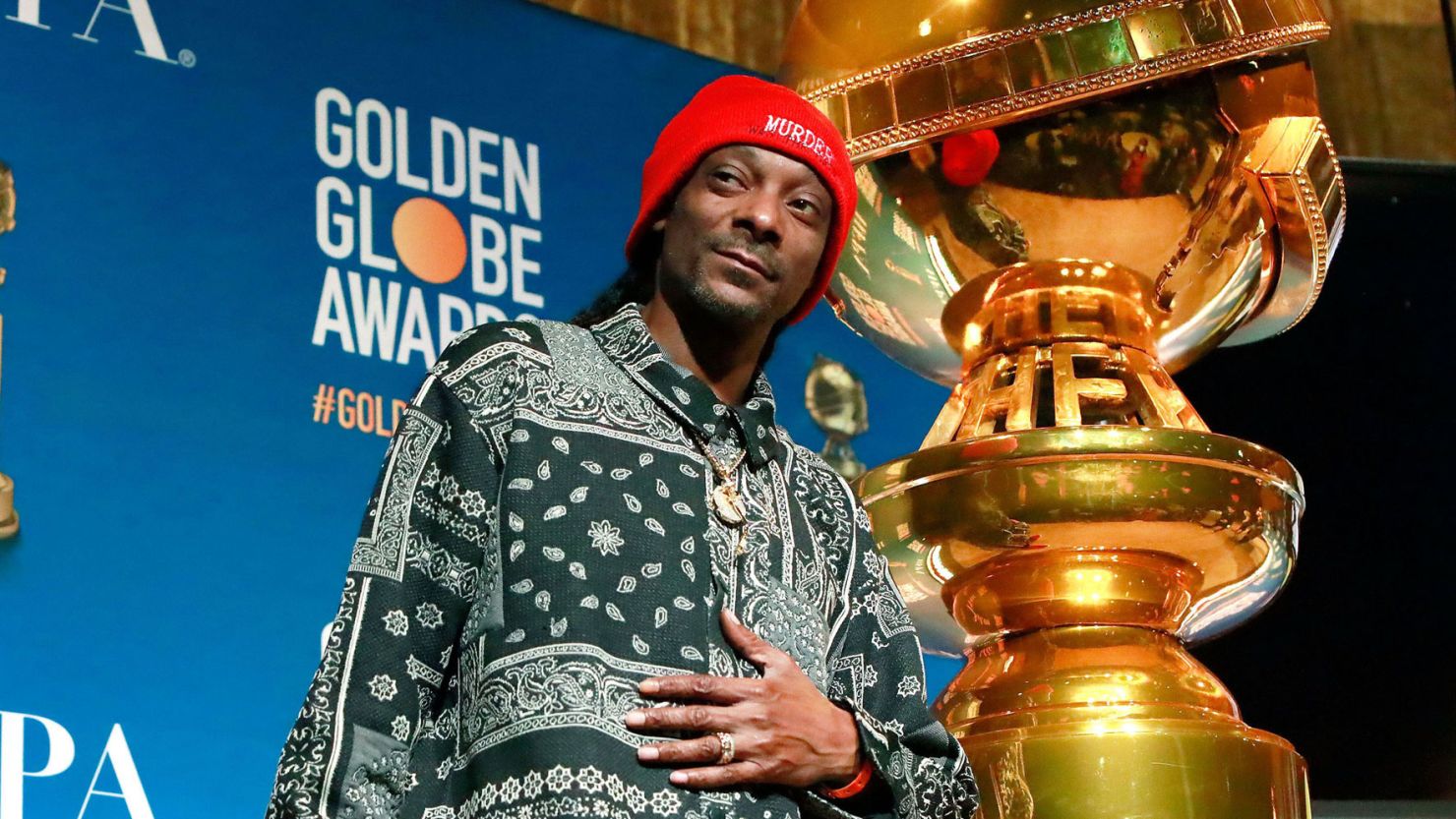 Snoop Dogg attends the nomination announcements for the annual Golden Globe Awards at the Beverly Hilton in Beverly Hills, California, in December 2021.