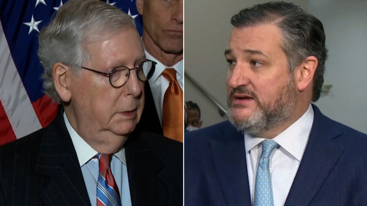 Ted Cruz Mitch McConnell split