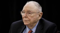 Charlie Munger, vice chairman of Berkshire Hathaway Inc., listens before the Daily Journal Corp. shareholder meeting in Los Angeles, California, U.S., on Thursday, Feb. 14, 2019. 