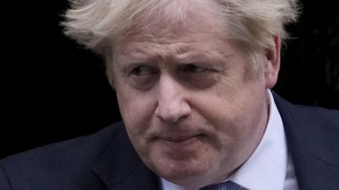 British Prime Minister Boris Johnson leaves 10 Downing Street on February 9.
