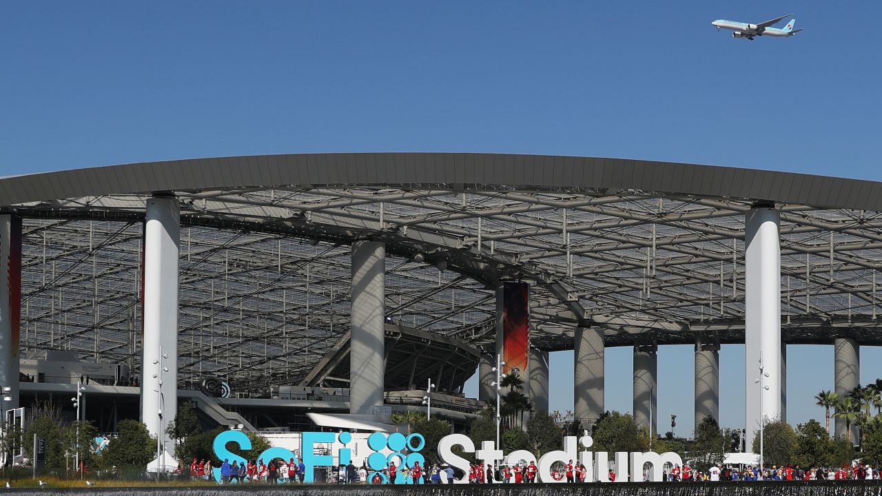 Its proximity to Los Angeles International Airport means the playing field at SoFi Stadium has to be below ground level.