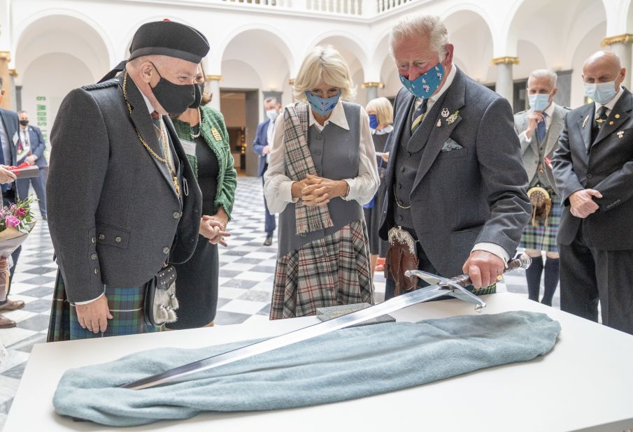 Charles and Camilla officially open the redeveloped Aberdeen Art Gallery in Scotland in September 2021.