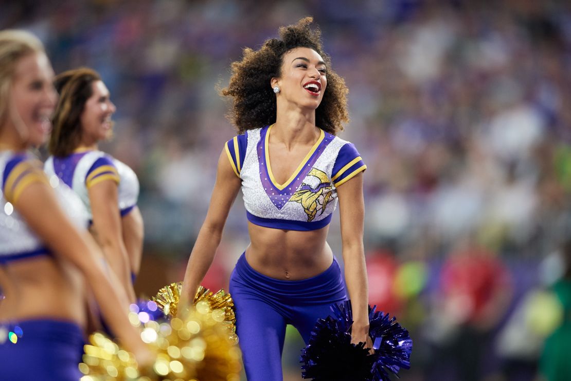 The Vikings cheerleaders have since introduced new uniforms with leggings and athletic tops. 