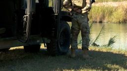A member of the National Guard near the Texas-Mexico border. 