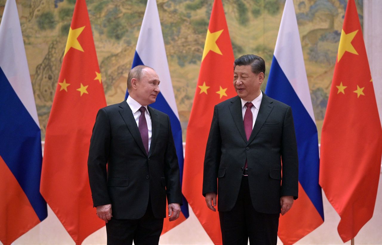 Russian President Vladimir Putin, left, meets with Chinese President Xi Jinping in Beijing on Friday, February 4. During their summit, <a href="https://www.cnn.com/2022/02/04/world/china-russia-xi-putin-meeting-nato-intl/index.html" target="_blank">they called for NATO to halt further expansion.</a>